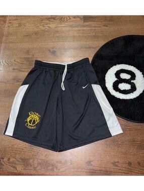 Nike Rose Classic Black/White Hoop Shorts Mens LG Vintage Y2K Rare
